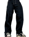 BLACK SUIT PANTS MULTI-LACE