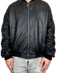 GENUINE LEATHER BOMBER JACKET