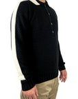 PERFORATED LONG SLEEVE POLO SHIRT