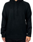 BLACK WOOL HOODIE