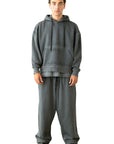 DARK GREY WASHED HOODIE
