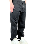 BLACK RHINESTONE BAGGY