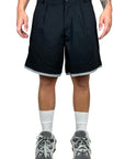 BLACK STRIPED SHORTS