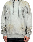 GREY SPRAYED HOODIE