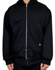 BLACK HOODIE ZIP GAV
