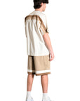 LINES BEIGE SHORTS
