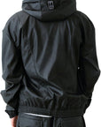ECO LEATHER BLACK HOODIE