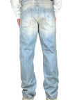 SANDBLASTED CROSS SEAMS BAGGY