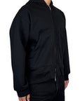 BLACK HOODIE ZIP GAV