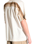 POPELINE LINES WHITE TEE