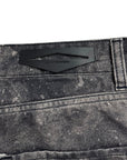 BLACK CAMOUFLAGE DENIM BAGGY