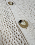 BEIGE PERFORATED CARDIGAN