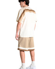 POPELINE LINES WHITE TEE