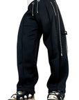 BLACK SUIT PANTS MULTI-LACE