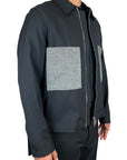 BLACK GREY VISCOSE JACKET