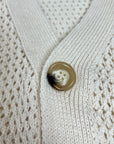 BEIGE PERFORATED CARDIGAN
