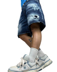 SHORTS ADJUSTABLE WASH BLUE