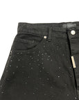 BLACK RHINESTONE BAGGY