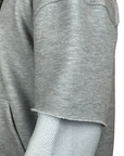 DOUBLE HOODIE GREY