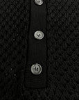 PERFORATED LONG SLEEVE POLO SHIRT