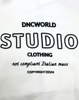 STUDIO DNC PRINT WHITE ZIP SWEATSHIRT
