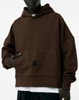 BROWN CROPPED HOODIE V2