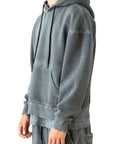 DARK GREY WASHED HOODIE