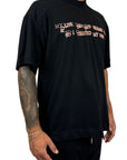BLACK EMBROIDERY TEE MYLIFE