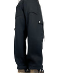 BLACK SUIT PANTS MULTI-LACE