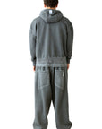 DARK GREY WASHED HOODIE