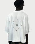 WHITE CROPPED STARS TEE