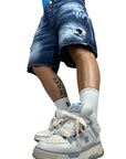 SHORTS ADJUSTABLE WASH BLUE