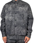 BLACK CAMOUFLAGE DENIM SHIRT