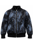 PULL ZIP BLACK BRUSHED WOOL