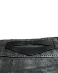OVER SHORT GREY WAXED LEATHER
