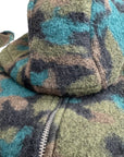 GREEN CAMOUFLAGE WOOL HOODIE