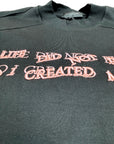 BLACK EMBROIDERY TEE MYLIFE