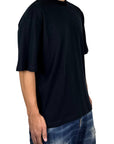 BLACK ZIPPED TEE
