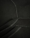 DOUBLE POUCH STITCHING BLACK HOODIE