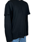 LONG SLEEVE SEAM TEE BLACK