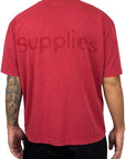 T-SHIRT CROP AMISH JERSEY SHADOW LOGO PIGMENT STONE