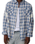 BLEACHED PLAID SHIRT