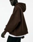 BROWN CROPPED HOODIE V2