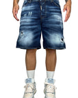 SHORTS ADJUSTABLE WASH BLUE