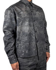 BLACK CAMOUFLAGE DENIM SHIRT