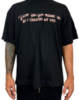 BLACK EMBROIDERY TEE MYLIFE
