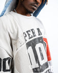 HEART OVER GREED PANEL SHIRT GREY