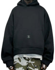 BLACK CROPPED HOODIE V2