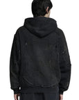 IDRIS FULL ZIP HOODIE BLACK
