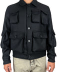 BLACK CARGO JACKET
